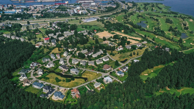 Skats uz pilsētu no augšas