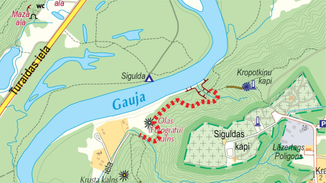 Gauajs Naicionālā parka karte