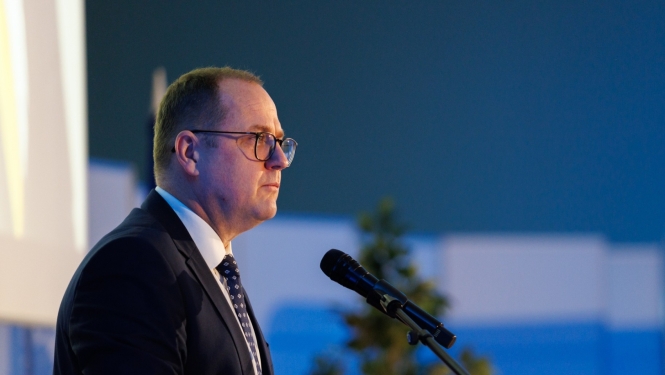 Ministrs Raimonds Čudars saka uzrunu konferencē