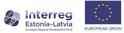 Interreg logo. EST un LAT