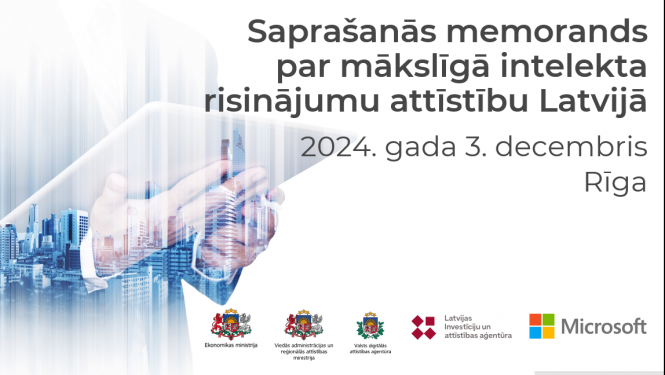 informatīvs plakāts par memoranda parakstīšanu