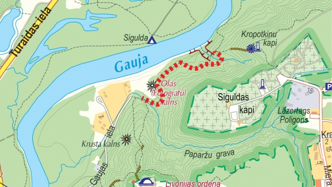 Gauajs Naicionālā parka karte
