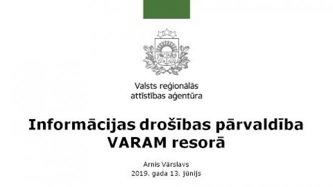 Informācijas drošības pārvaldība VARAM resorā FINAL