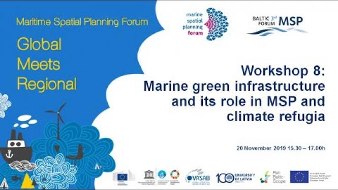 Workshop 8: "Marine green infrastructure and its role in MSP and climate refugia", 20.11.2019.