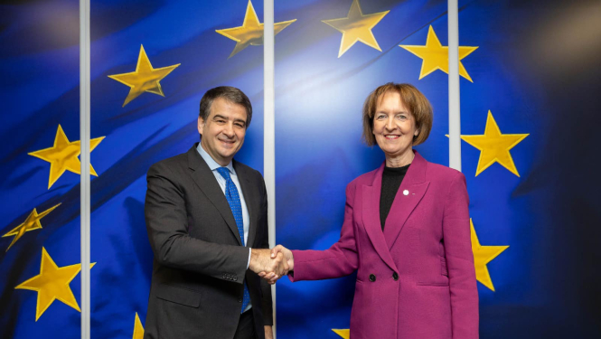  Eiropas Komisijas priekšsēdētājas izpildvietnieks R. Fito kopā ar VARAM ministri Ingu Bērziņu 