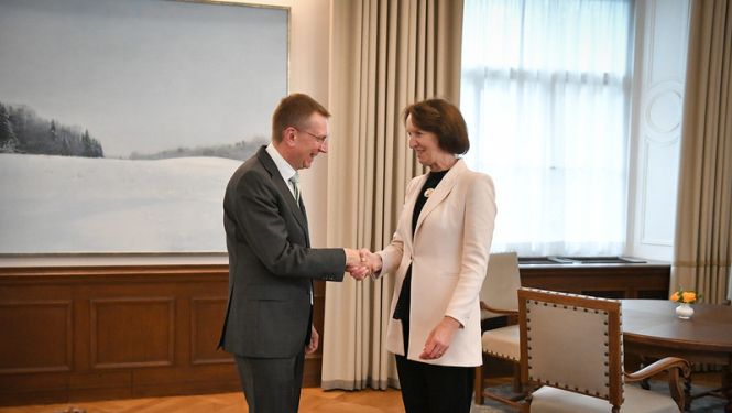 Ministre Inga Bērziņa ar Valsts prezidentu