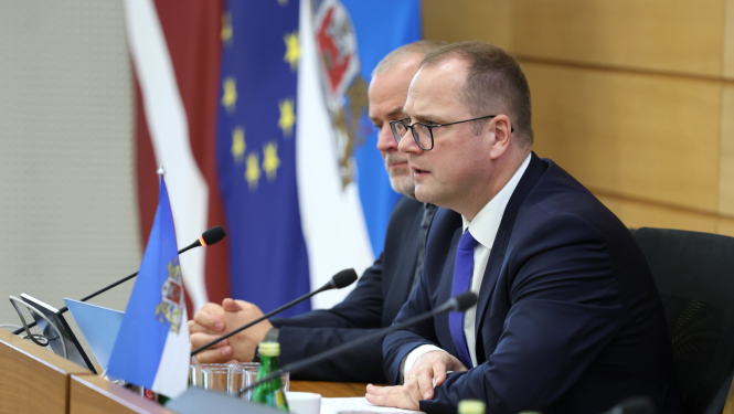 Ministrs Raimonds Čudars sniedz uzrunu