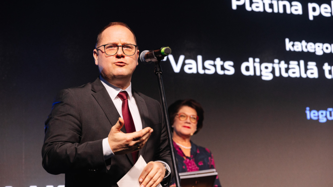 Ministrs Raimonds Čudars atklāj ceremoniju