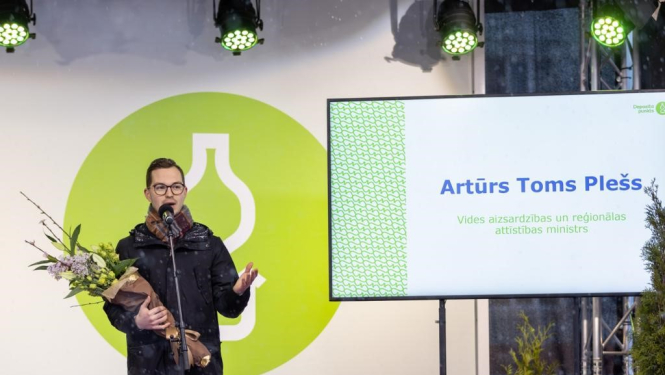 Ministra uzruna depozīta sistēmas atklāšanas pasākumā