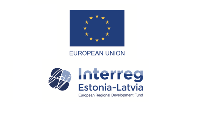 Interreg logo. EST un LAT
