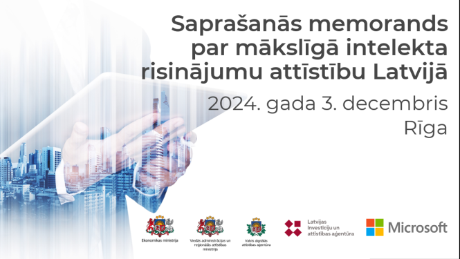 informatīvs plakāts par memoranda parakstīšanu