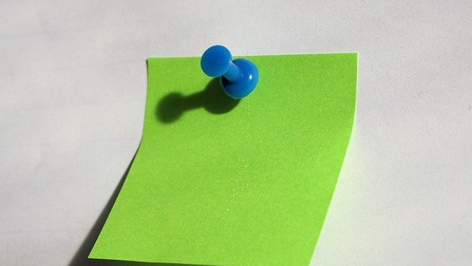 Zaļa piezīmju lapiņa