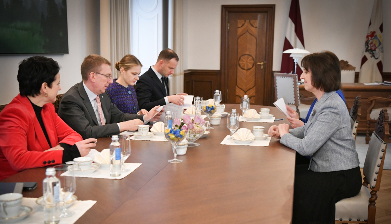 Ministre Inga Bērziņa un Valsts prezidents E. Rinkēvičs