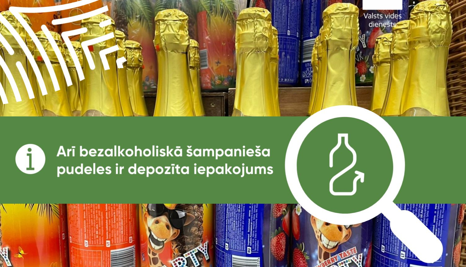 Bezalkoholiskās šampanieša pudeles