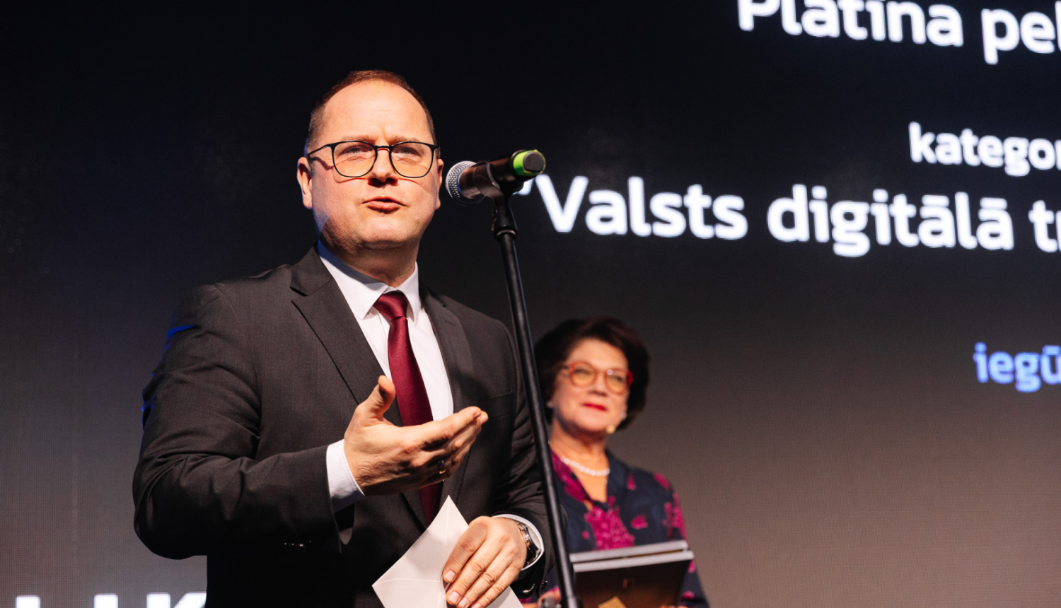 Ministrs Raimonds Čudars atklāj ceremoniju