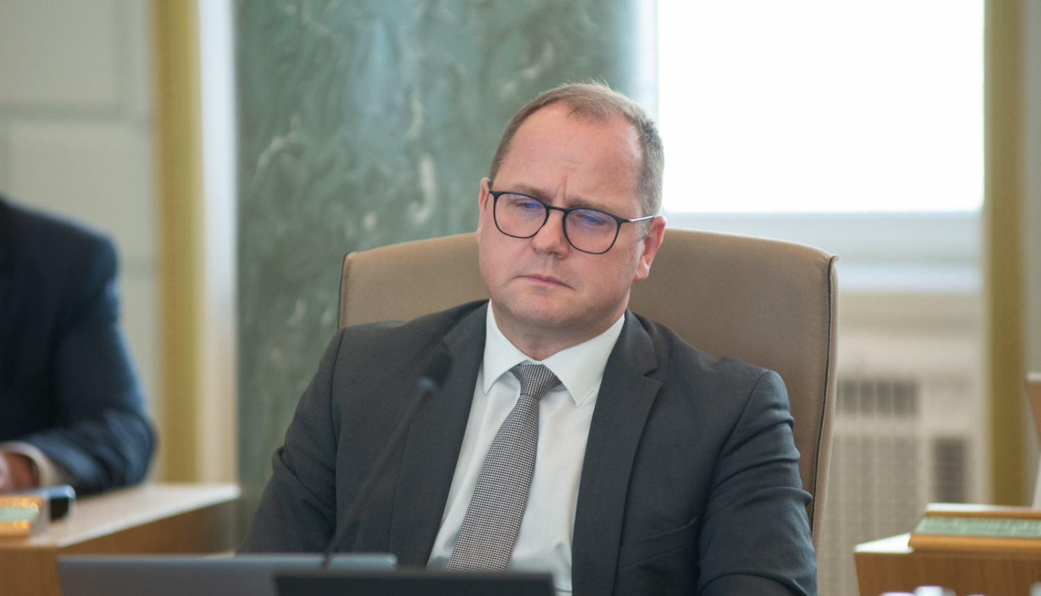 Ministrs Raimonds Čudars Ministru Kabineta sēdē