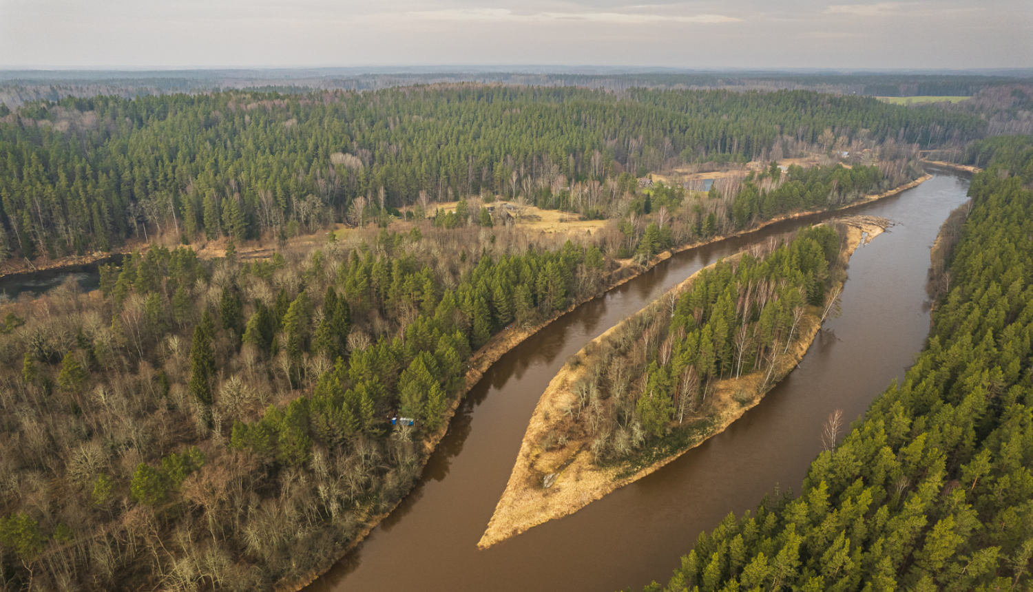 Attēls ar Gauju Cēsu apkārtnē