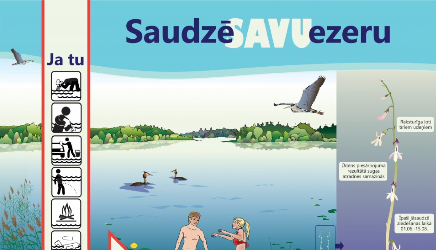 saudzē ezeru infografika