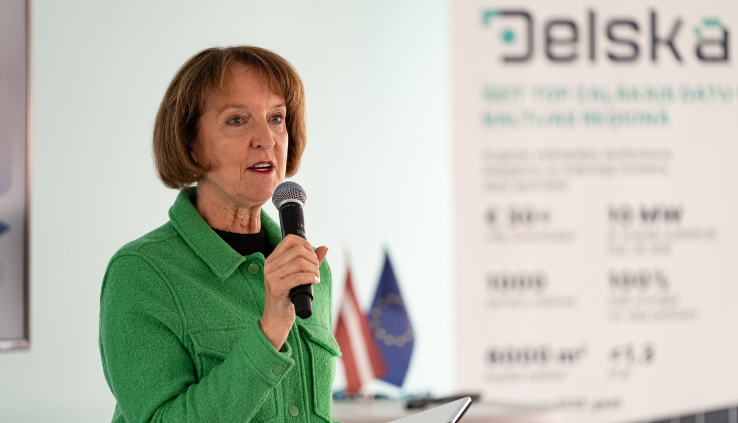 VARAM Ministre Inga Bērziņa sniedz atklāšanas runu Delska datu centrā