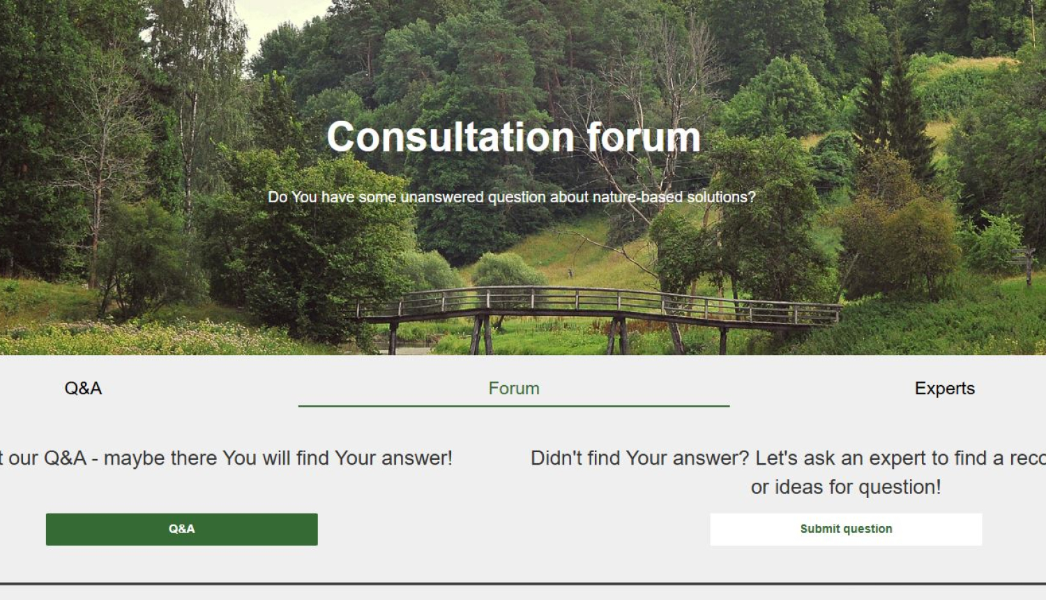 LIFE LATESTadapt projekta ietvaros izveidots konsultāciju forums, attēls no foruma lapas