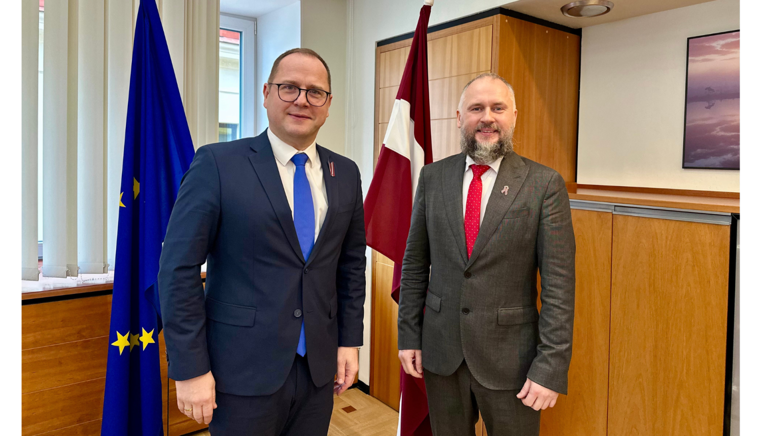 Ministrs Raimonds Čudars un VDAA direktors Valdis Pusvācietis