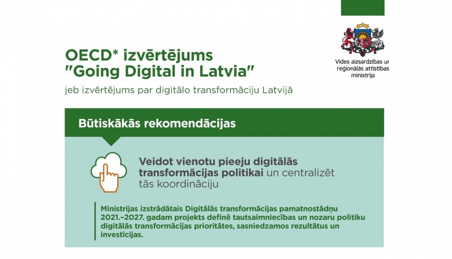 Senior citizens span village OECD sniedz rekomendācijas Latvijas digitālās transformācijas politikas  attīstībai | Vides aizsardzības un reģionālās attīstības ministrija